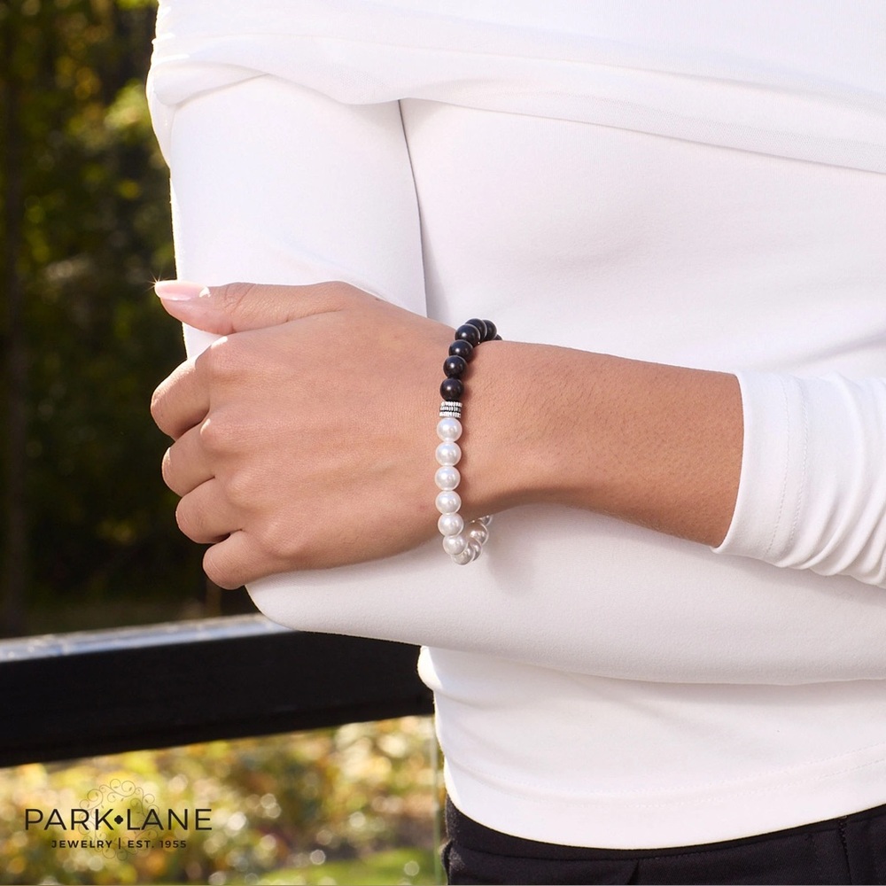 Park Lane “NOIR” Monochrome Beaded Bracelet - Picture 4 of 9
